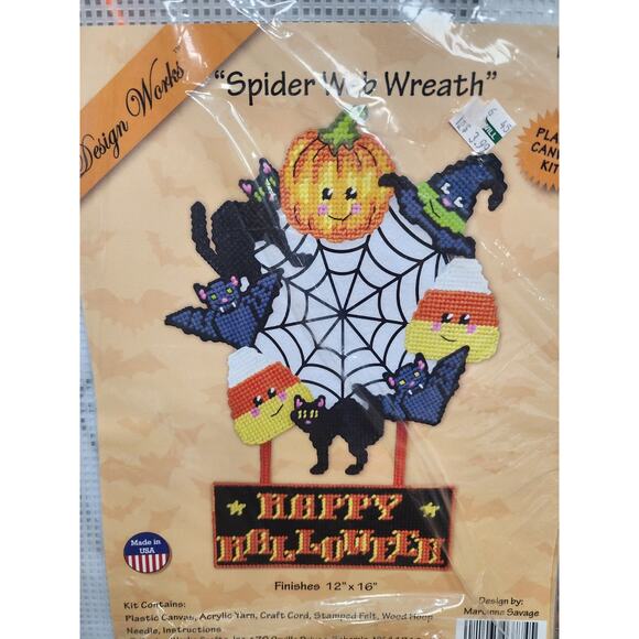 Design Works #3774 Spider Web Wreath Kit - Picture 2 of 5